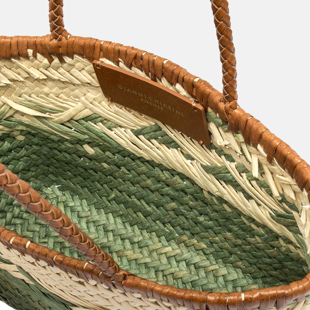 Green Woven Straw Paloma Handbag - Image 3