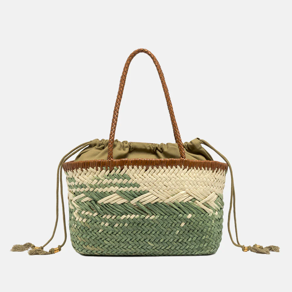 Green Woven Straw Paloma Handbag - Image 4