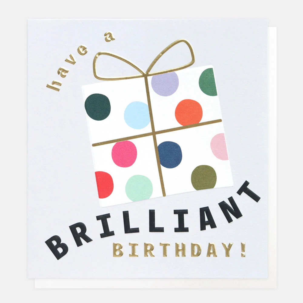 Spotty Present Brilliant Birthday Card