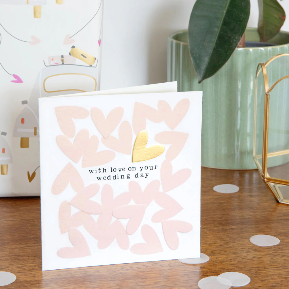 Hearts 'With Love On Your Wedding Day' Card - Image 2