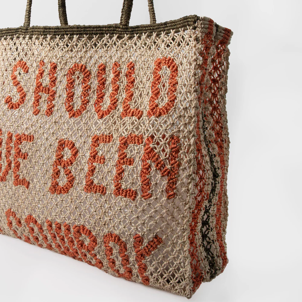 I Should Have Been A Cowboy Jute Shopper Bag - Image 2