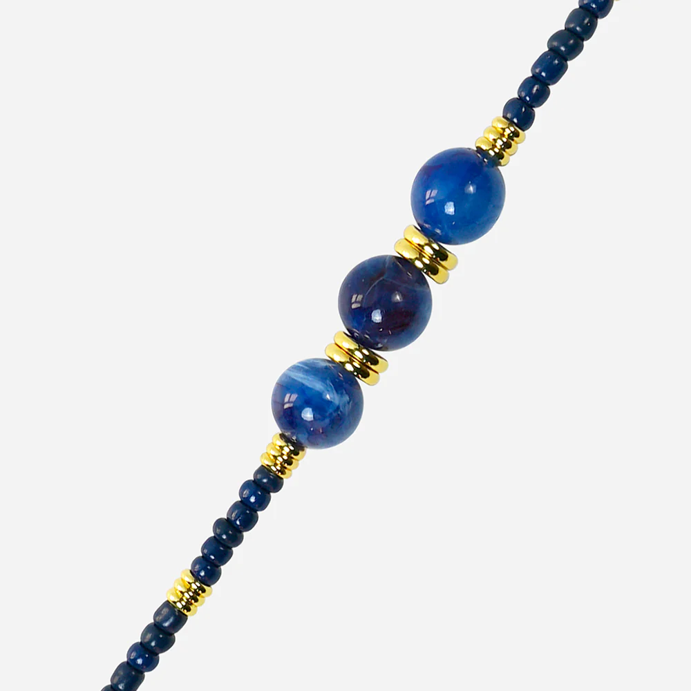 Iris Blue Beaded Phone Chain - Image 2