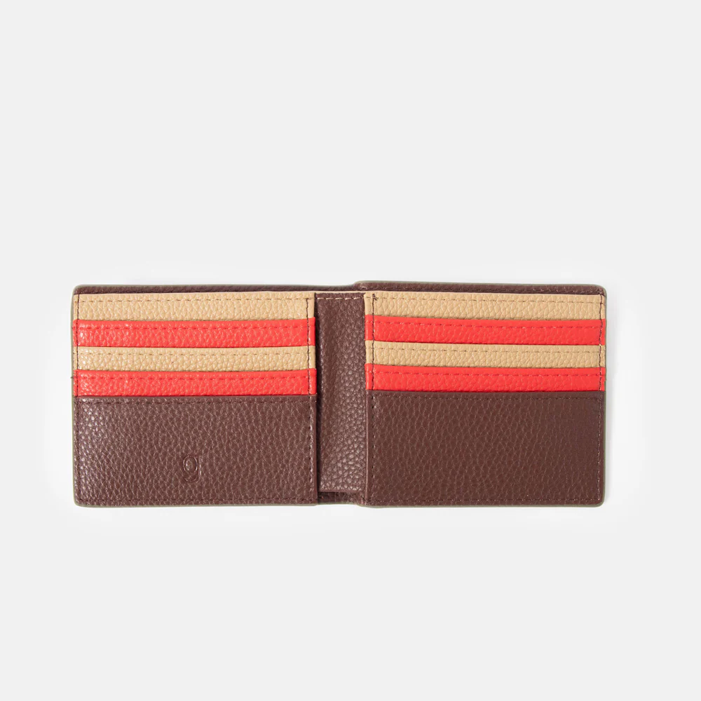 Khaki/Navy Stripe Billfold Wallet - Image 3