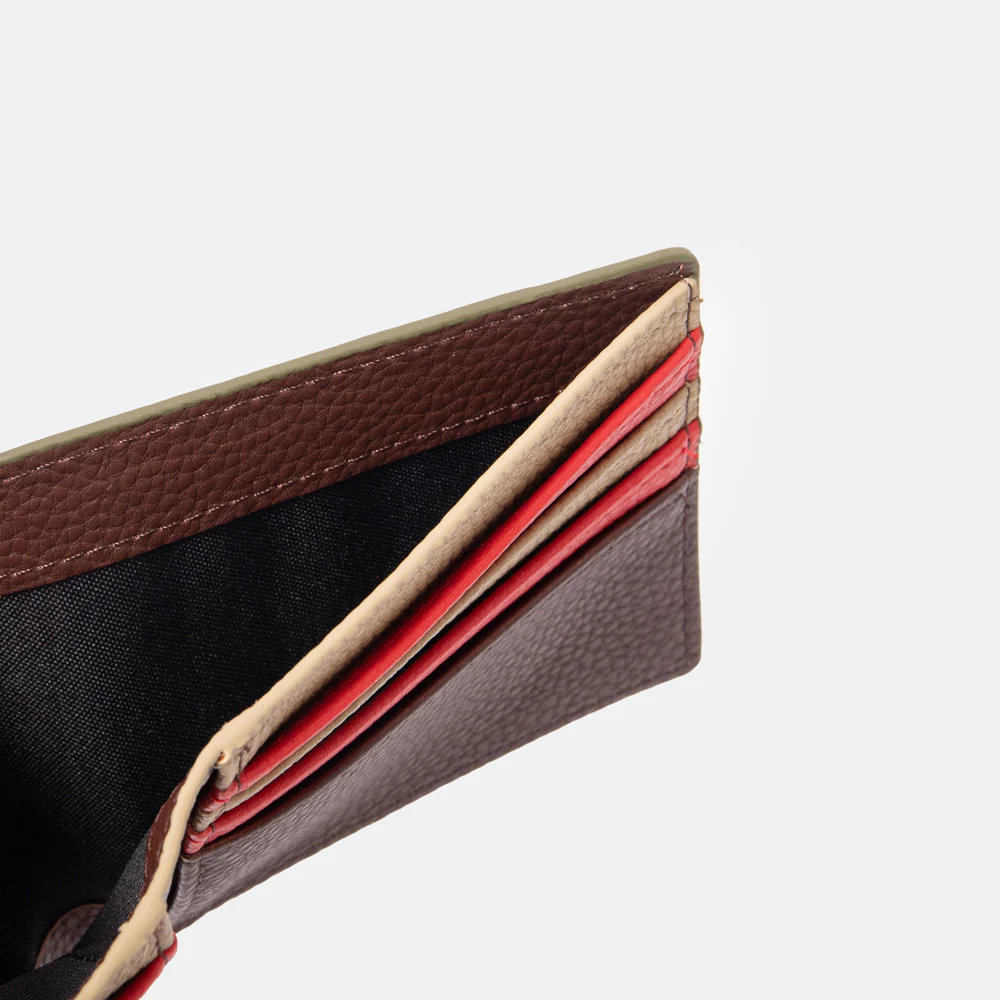 Khaki/Navy Stripe Billfold Wallet - Image 4