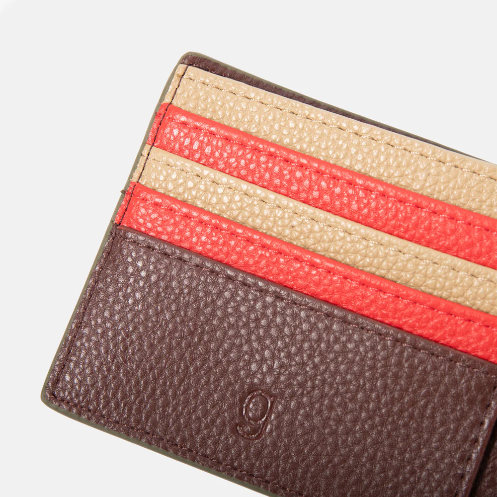 Khaki/Navy Stripe Billfold Wallet - Image 5