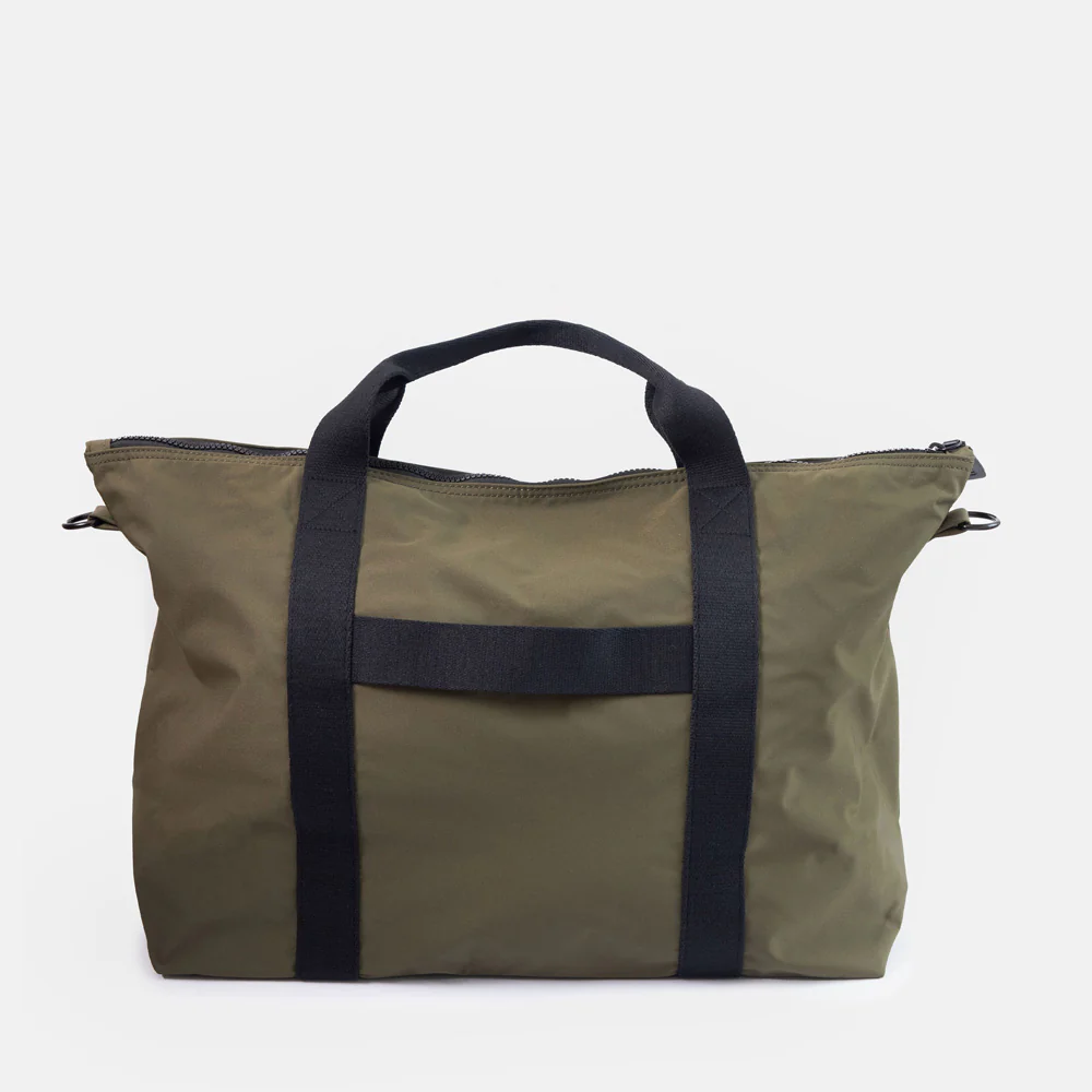 Khaki Nylon Travel Bag - Image 3