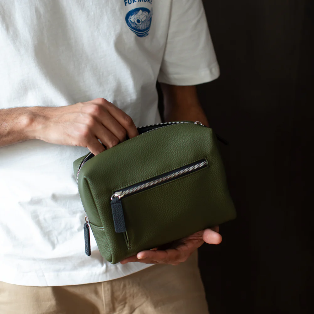 Khaki Wash Bag - Image 2