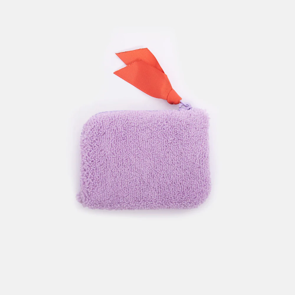 Lilac Towelling Corner Purse - Image 2