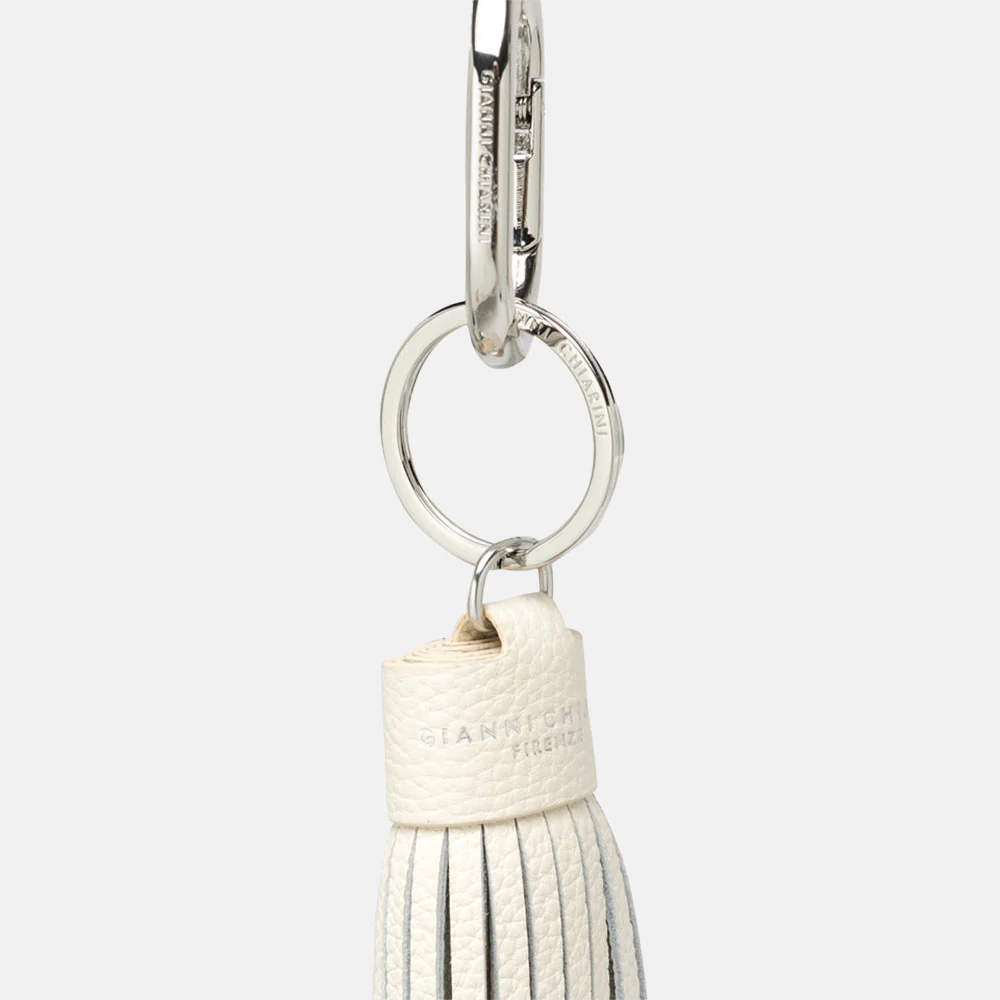 Marble Tassel Leather Bag Charm - Image 3