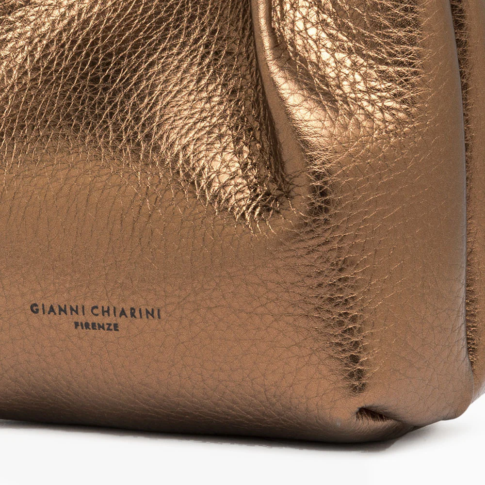 Metallic Bronze Leather Dua Bag - Image 5