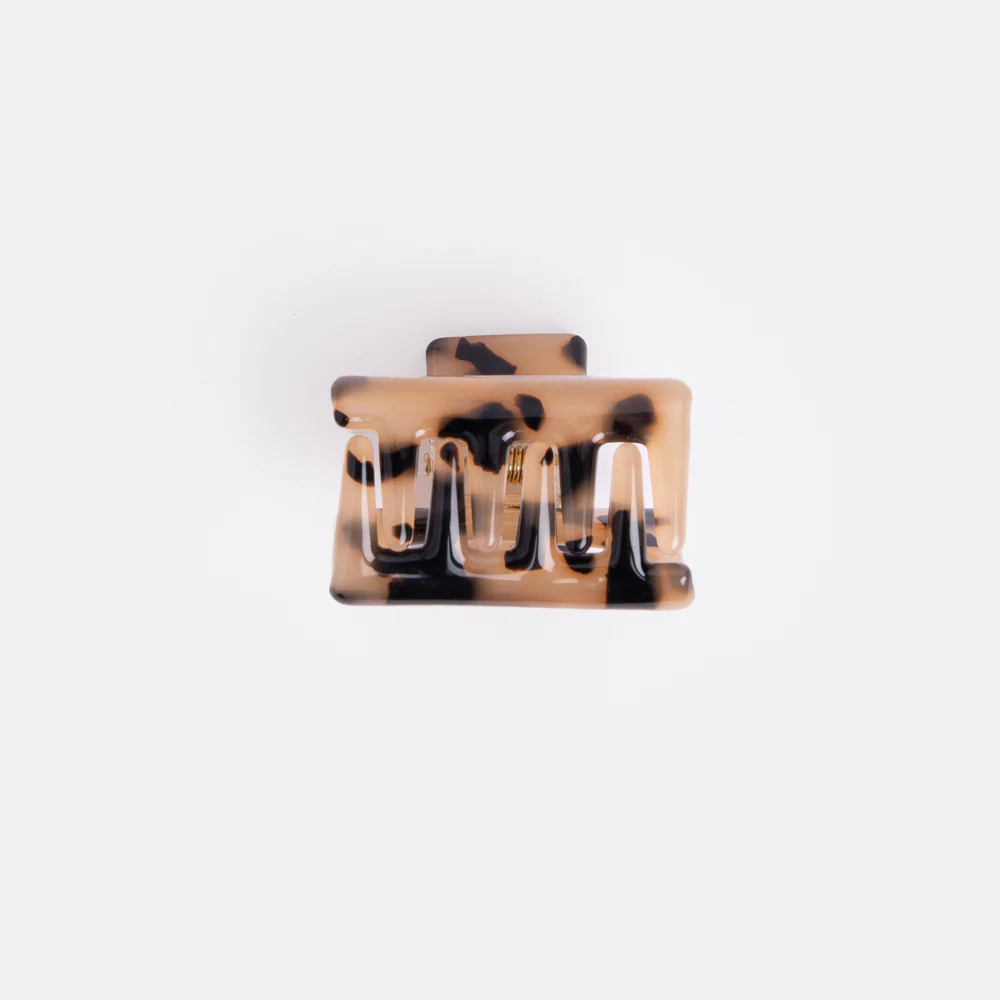 Light Tortoiseshell Mini Hair Claw - Image 2