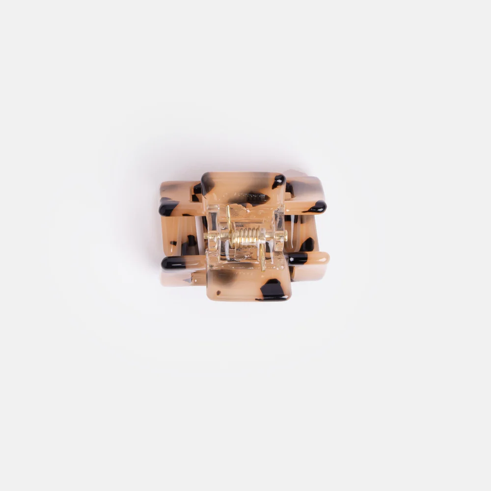 Light Tortoiseshell Mini Hair Claw - Image 3
