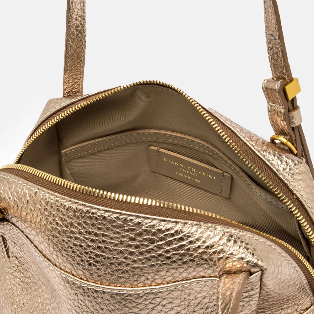 Gold Metallic Leather Dea Handbag - Image 2