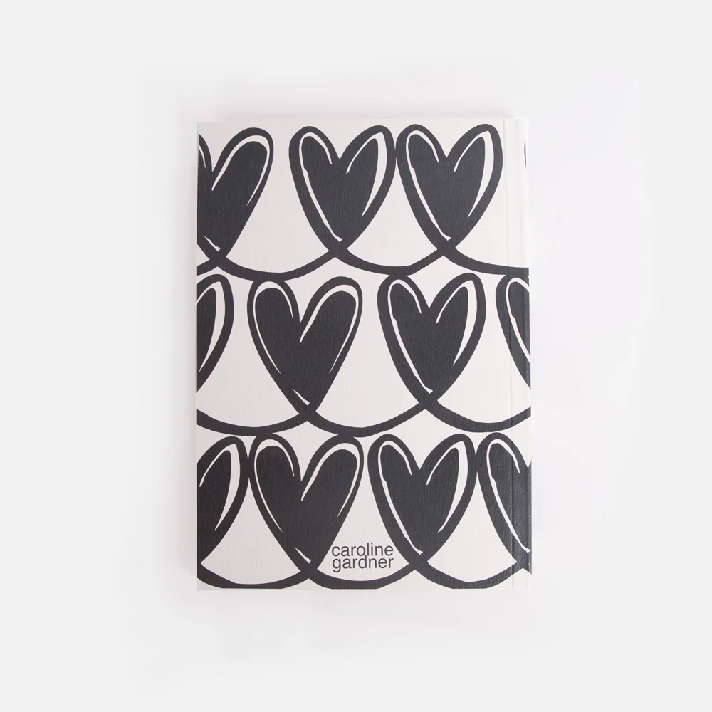 Mono Looped Hearts A5 Softback Notebook - Image 3
