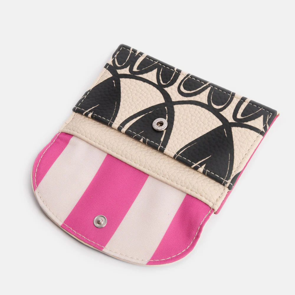 Mono Looped Hearts Card Holder Coin Purse - Image 4