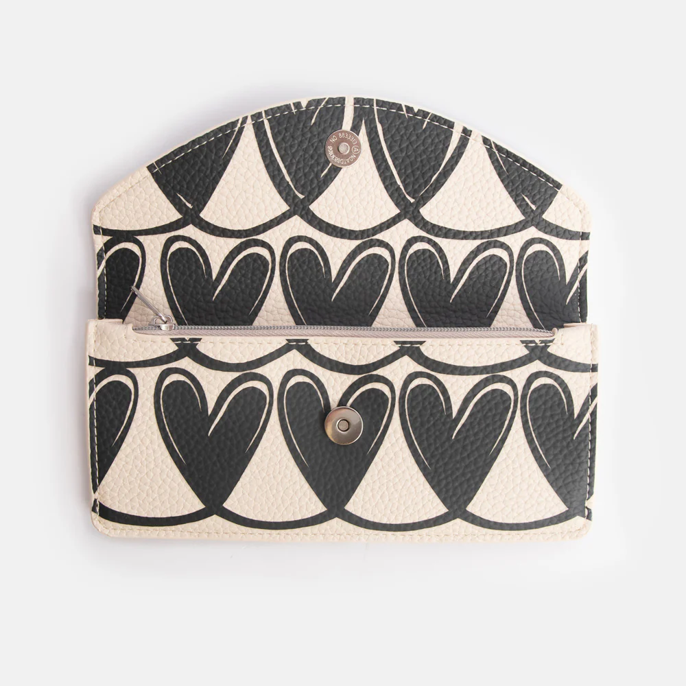 Mono Looped Hearts Envelope Purse - Image 3