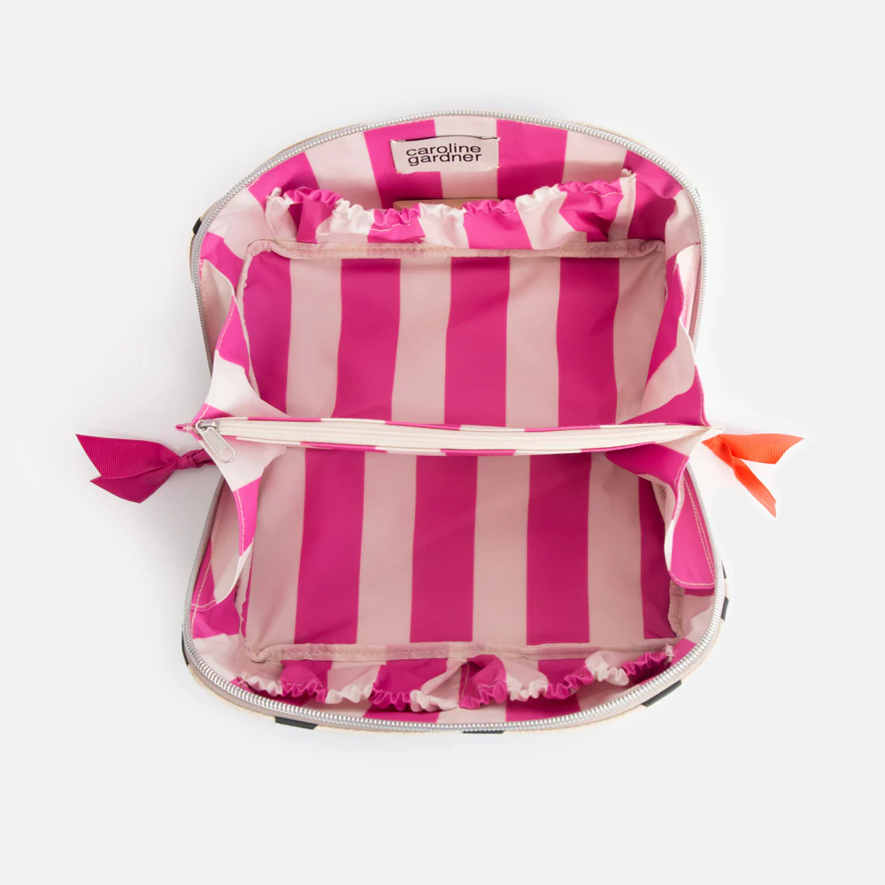 Mono Looped Hearts Flat Lay Wash Bag - Image 5