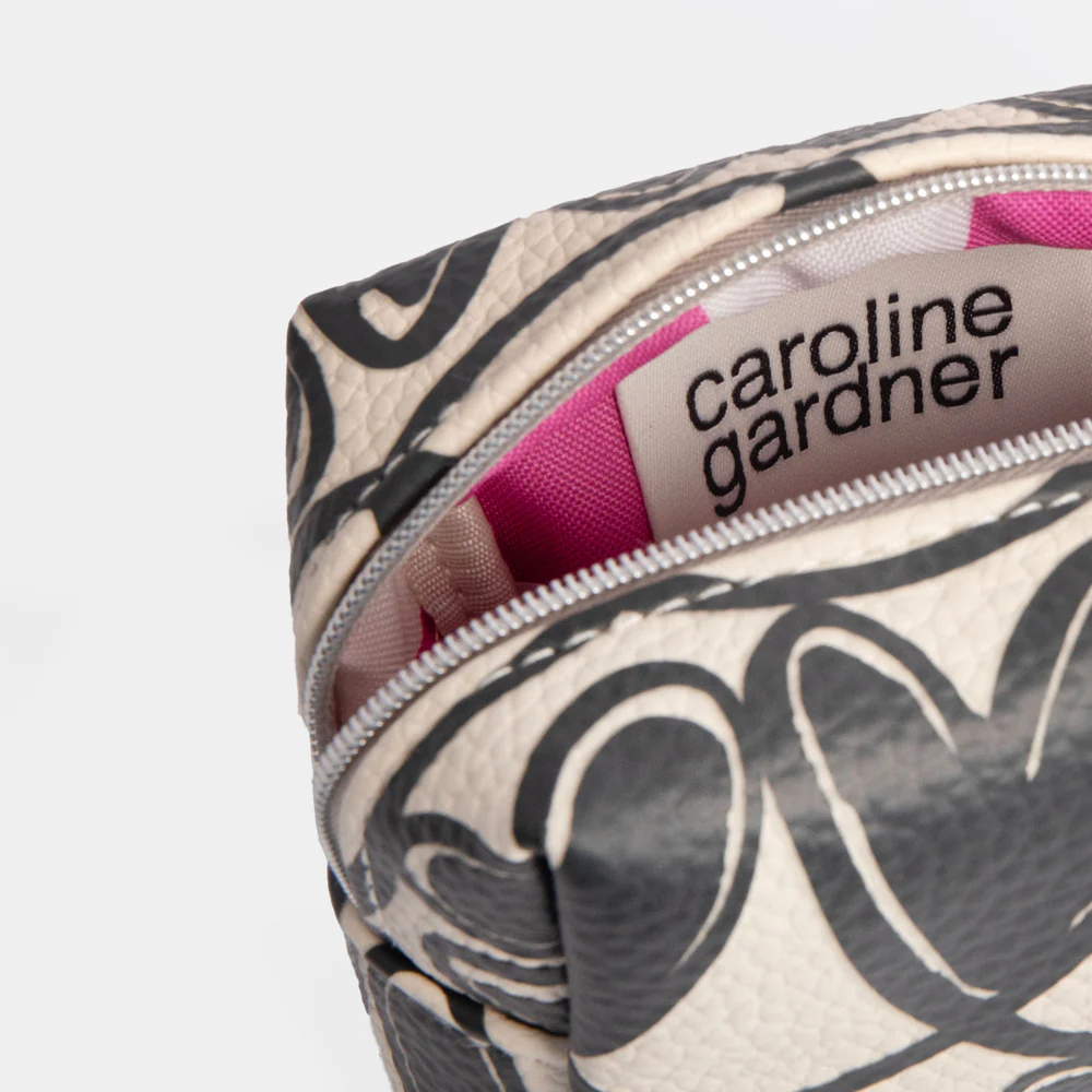 Mono Looped Hearts Ultra Mini Cube Cosmetic Bag - Image 2