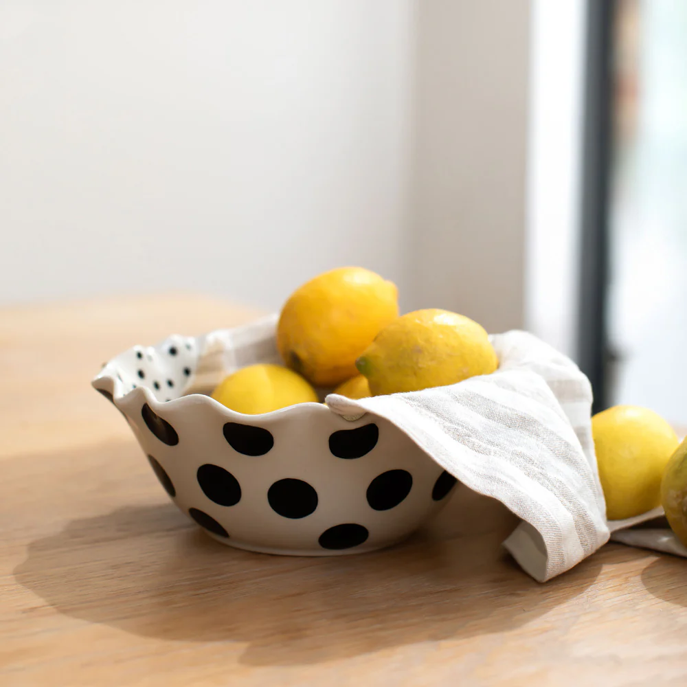 Mono Spots Scalloped Edge Bowl - Image 2