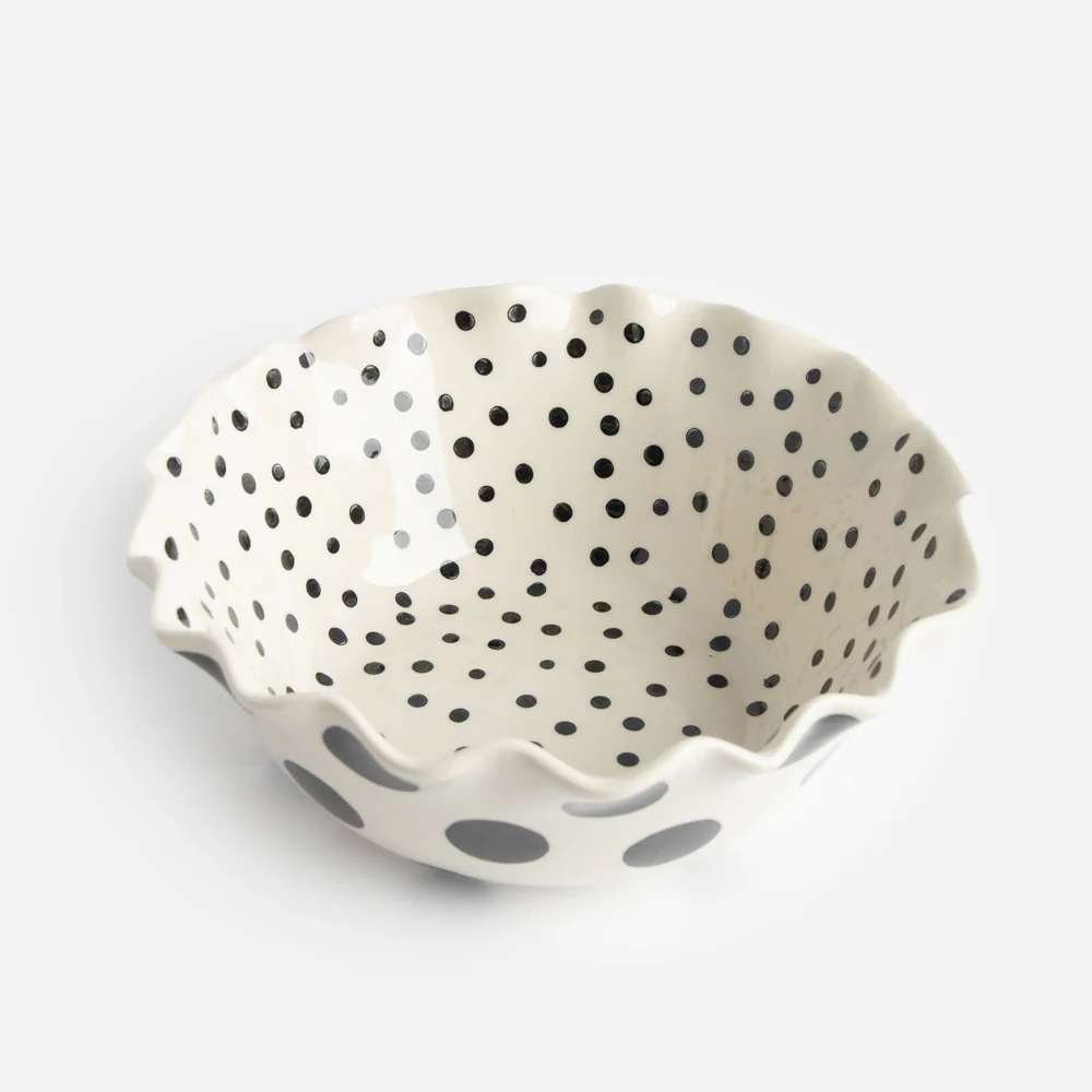 Mono Spots Scalloped Edge Bowl - Image 3