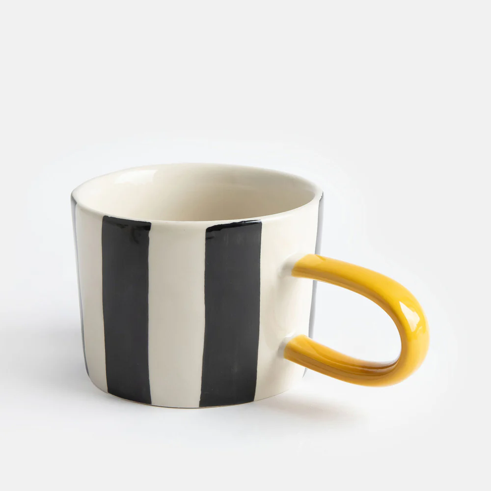 Mono Wide Stripe Ceramic Mug - Image 3