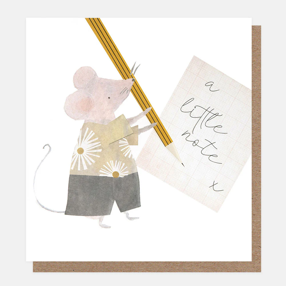 Mouse & Pencil A Little Note Everyday Card