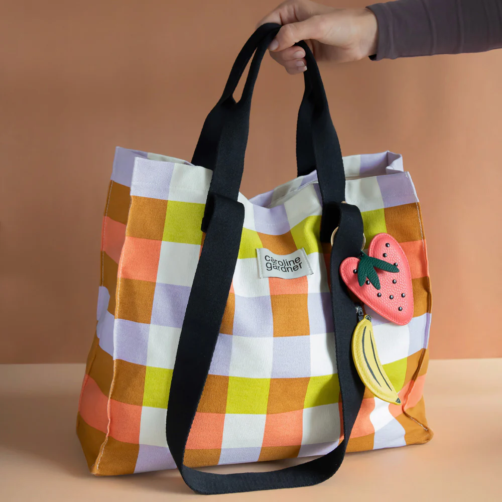 Multi Check Large Tote Bag - Image 3