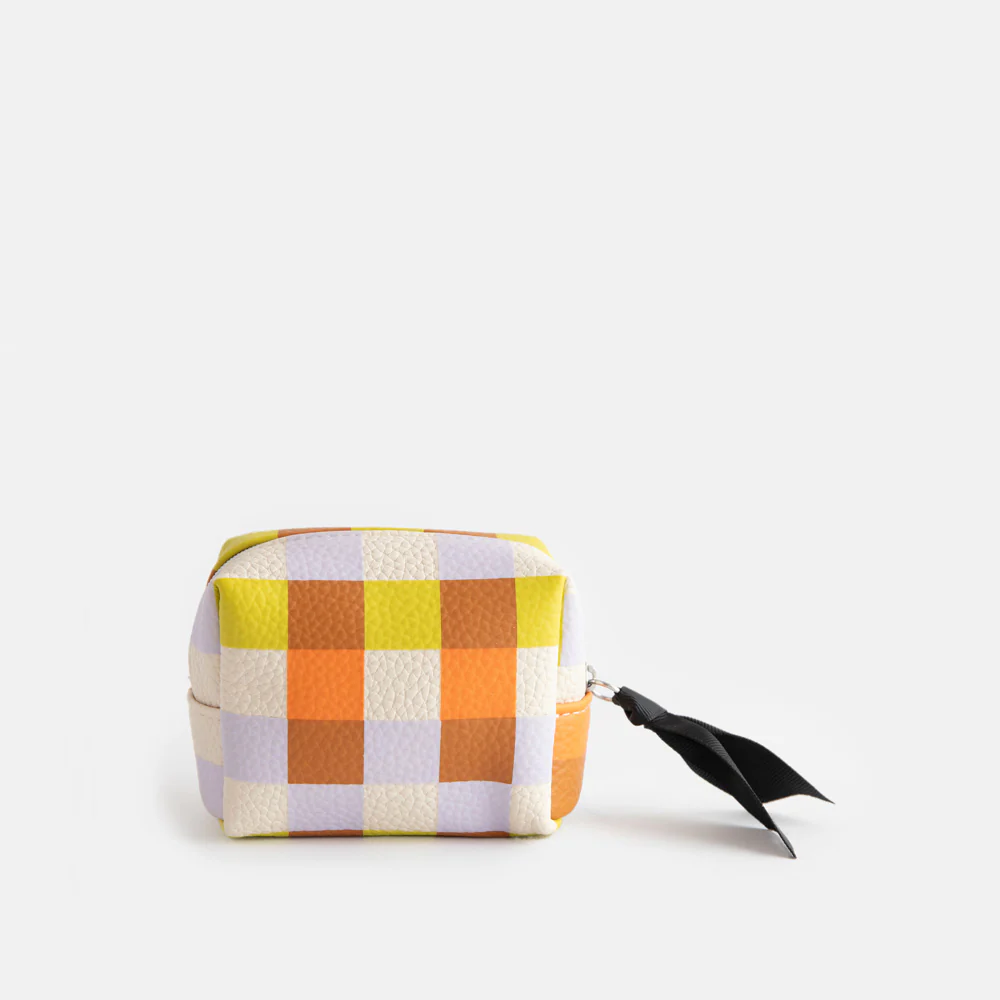 Multi Check Ultra Mini Cube Cosmetic Bag - Image 3