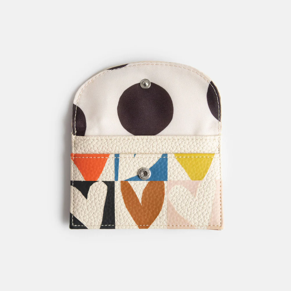 Multi Checkmate Hearts Card Holder Coin Purse - Image 3