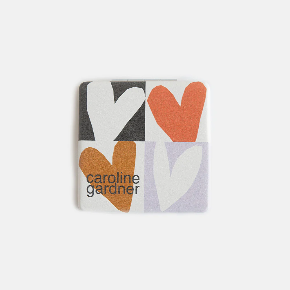 Multi Checkmate Hearts Square Pocket Mirror - Image 3
