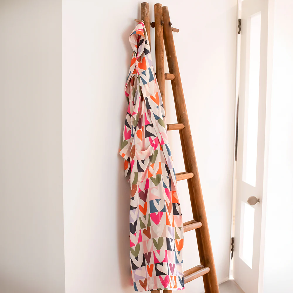 Multi Colour Block Hearts Dressing Gown - Image 3