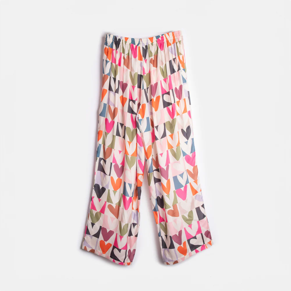 Multi Colour Block Hearts Pyjama Trousers - Image 4