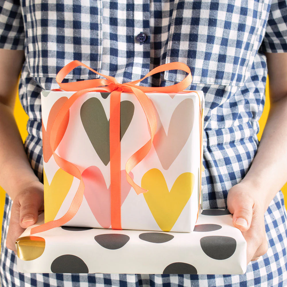 Multi Coloured Hearts Wrapping Paper - Image 2