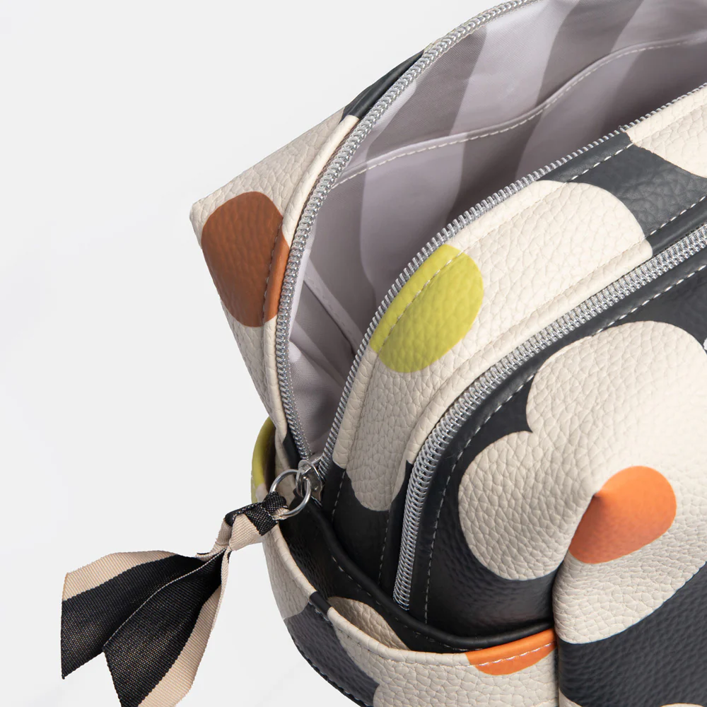 Multi Flower Charcoal Large Travel Wash Bag - Image 2