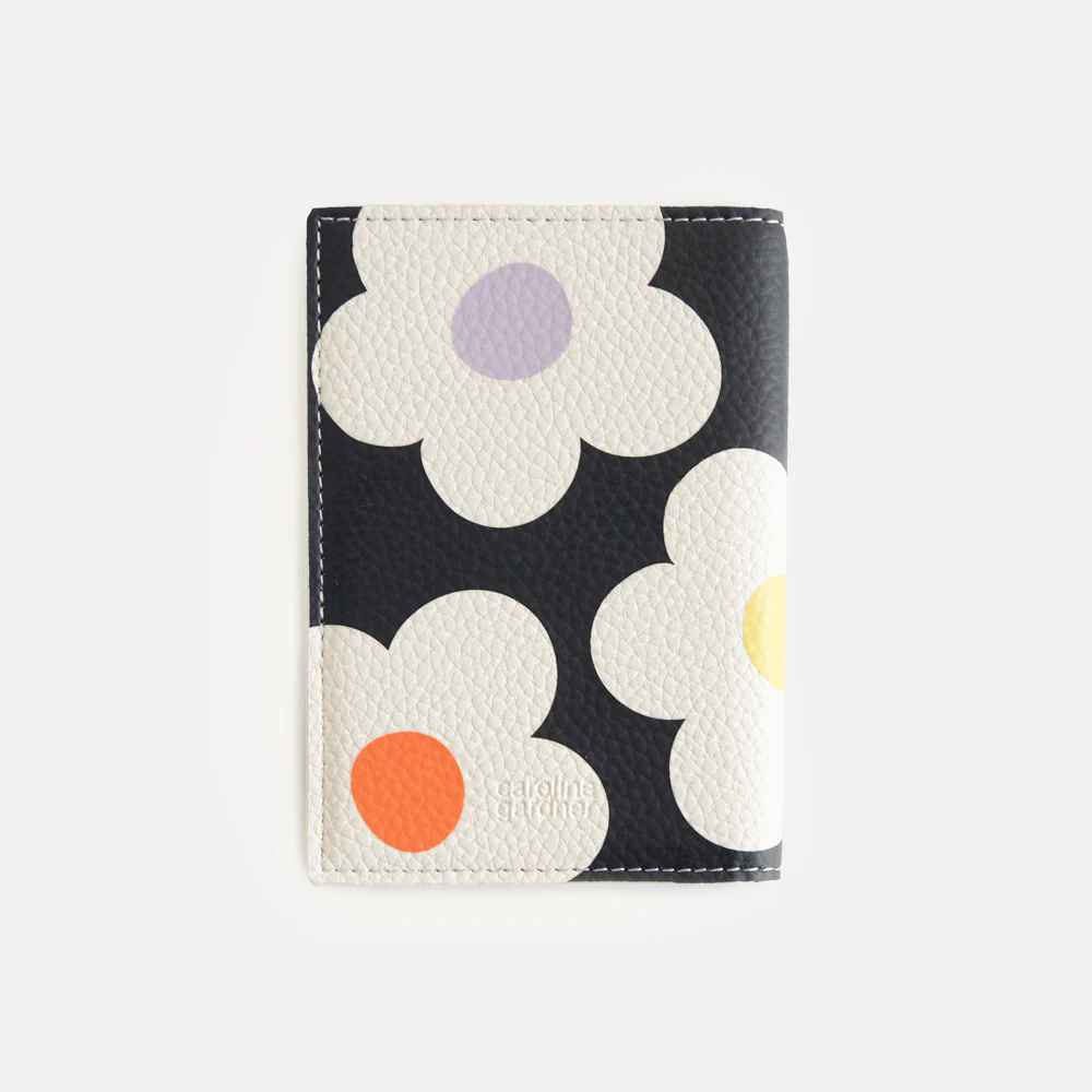 Multi Flower Charcoal Passport Holder - Image 3