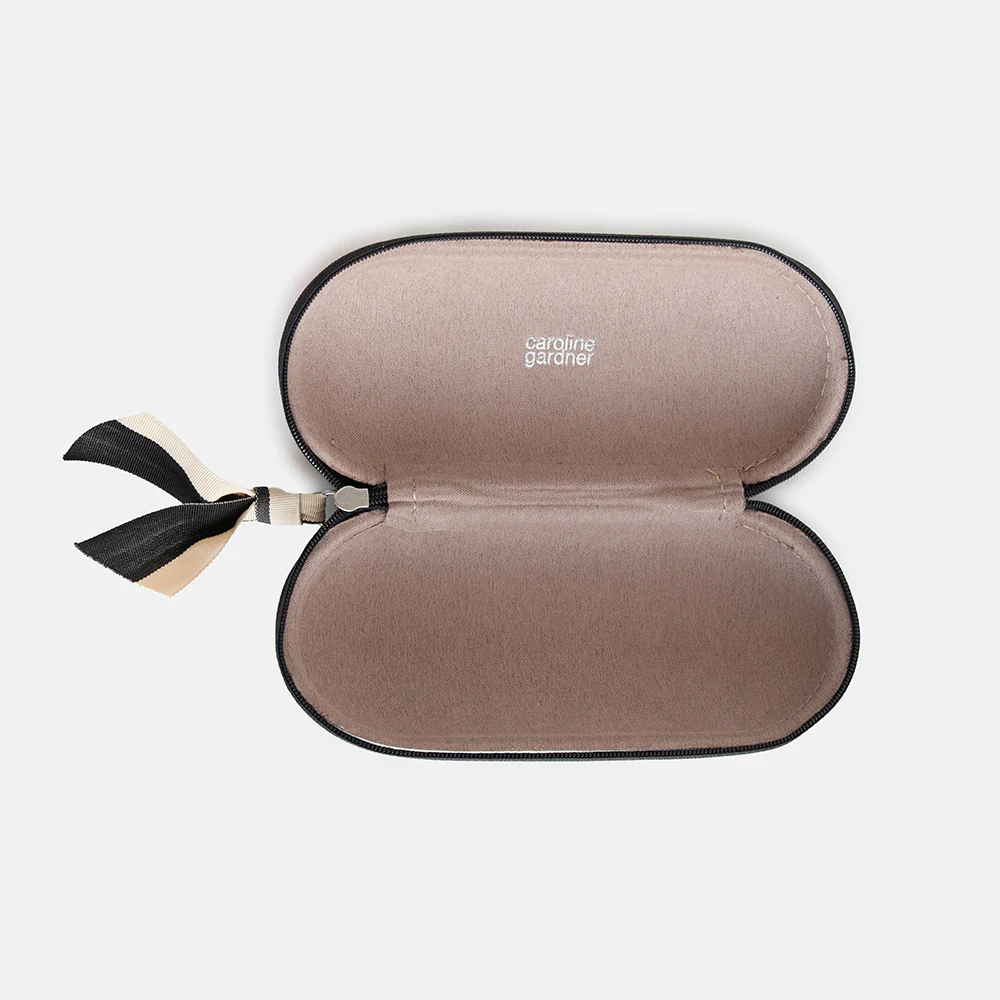 Multi Flower Charcoal Zip Around Glasses Case - Image 2