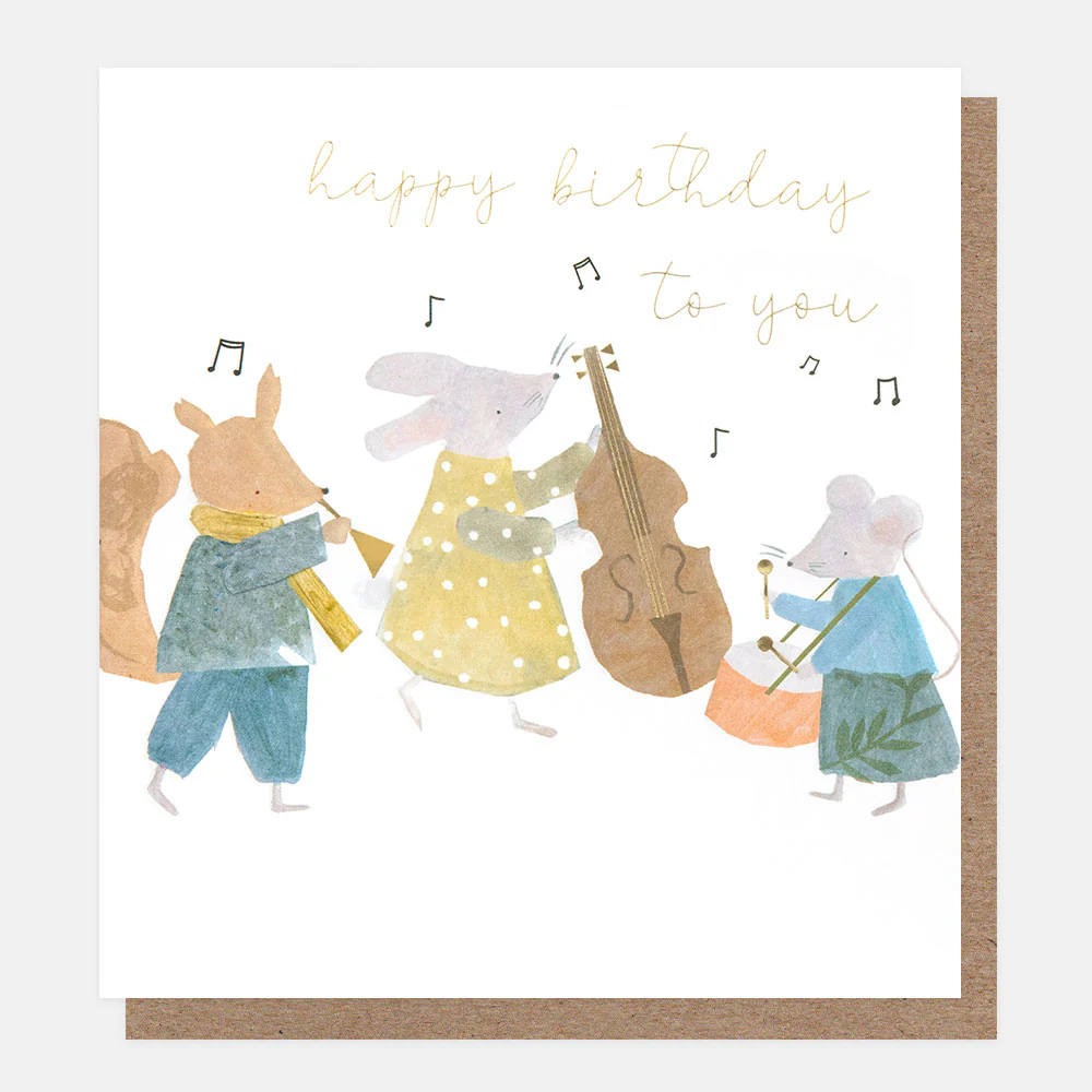 Musical Animals Birthday Card