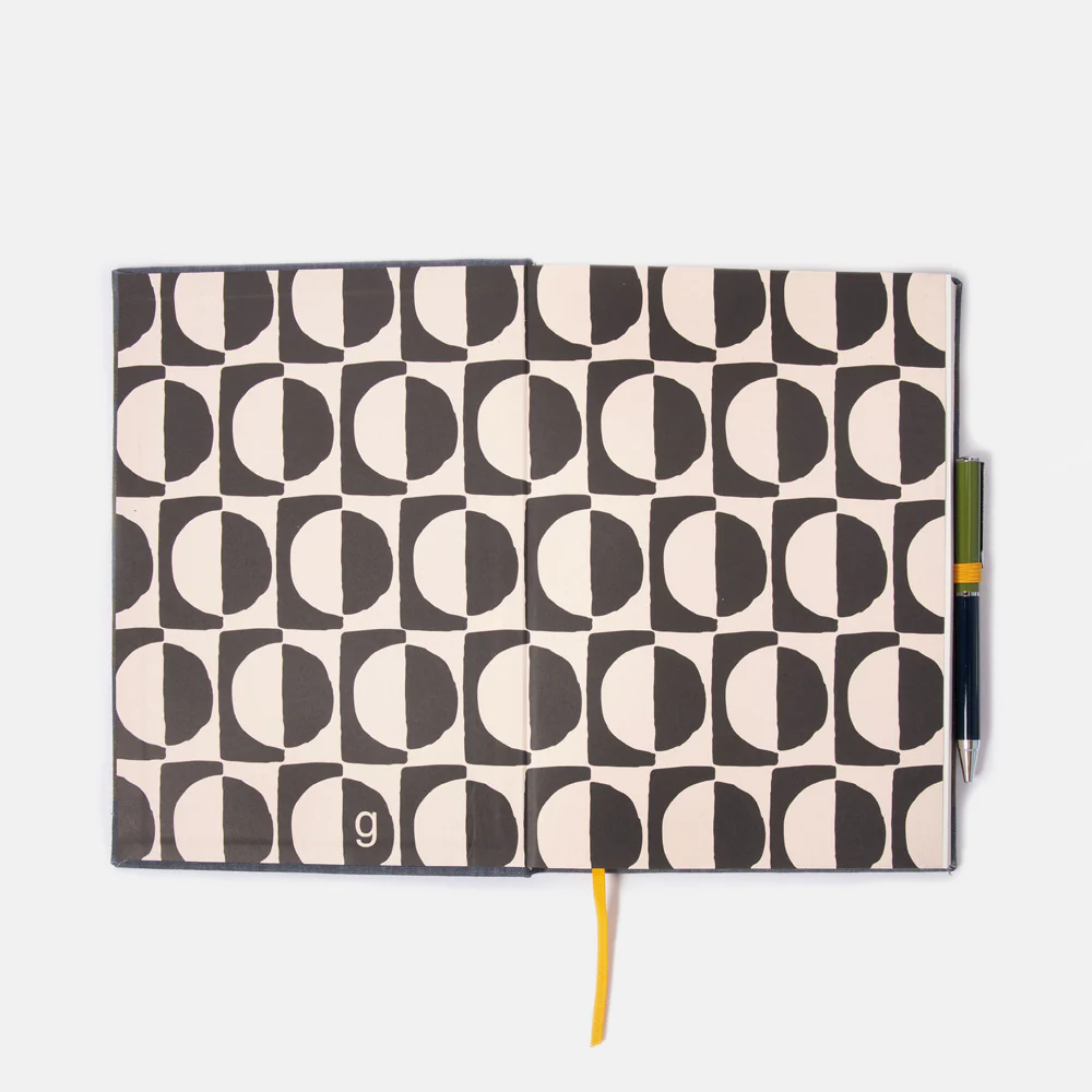 Navy/Khaki Stripe Casebound Notebook & Pen Set - Image 7