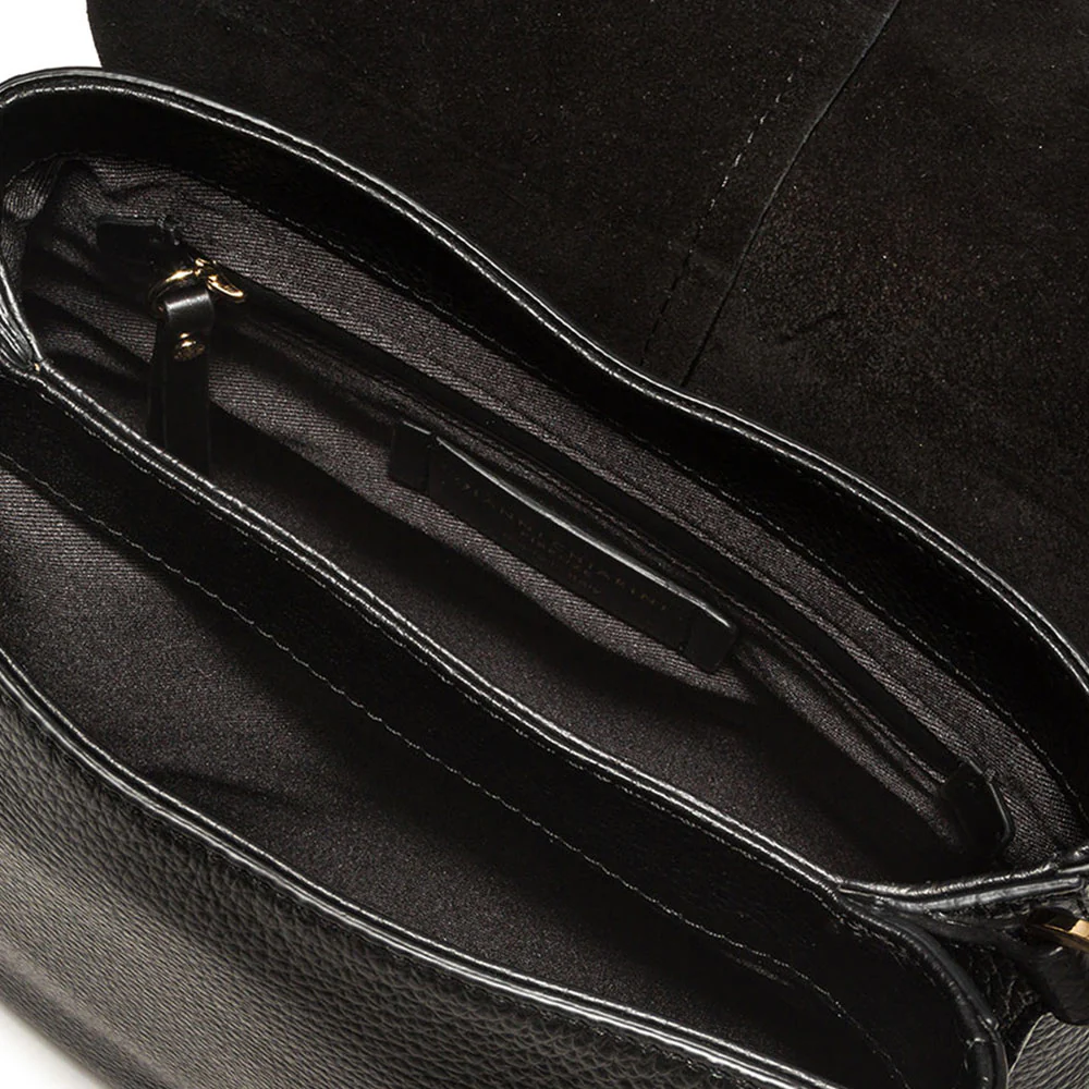 Black Leather Helena Saddle Bag - Image 5