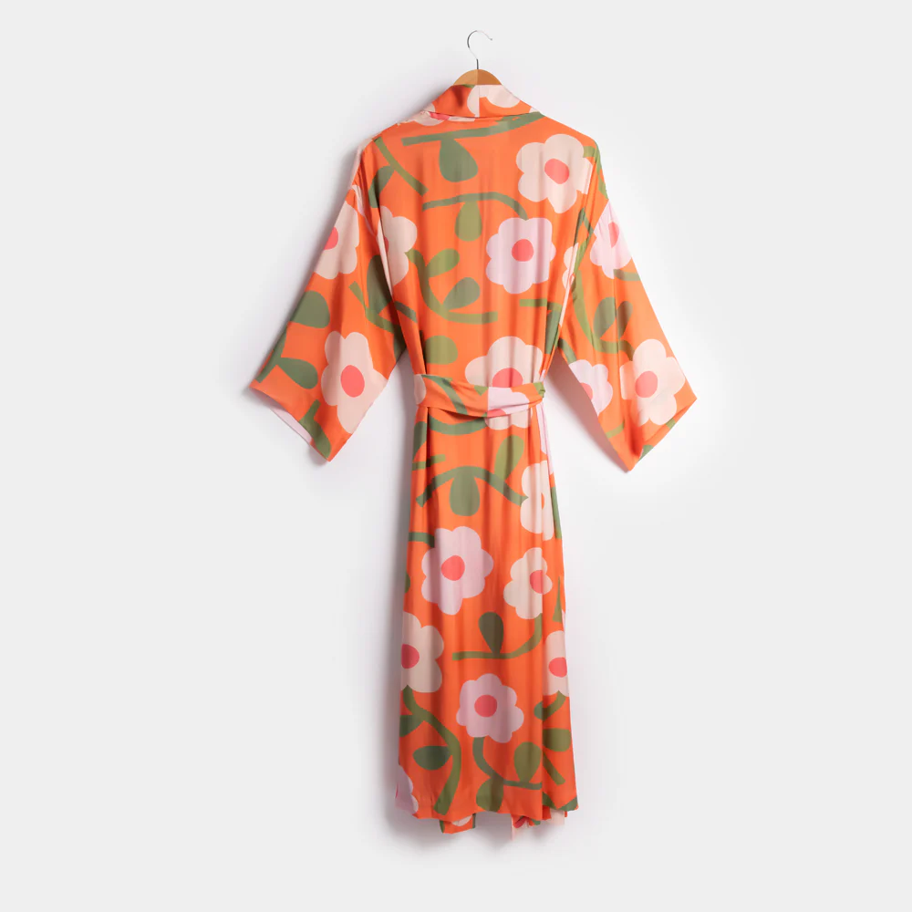 Orange Bloom Dressing Gown - Image 2