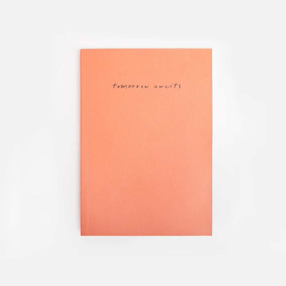 Orange 'Tomorrow Awaits' A5 Softback Notebook - Image 4