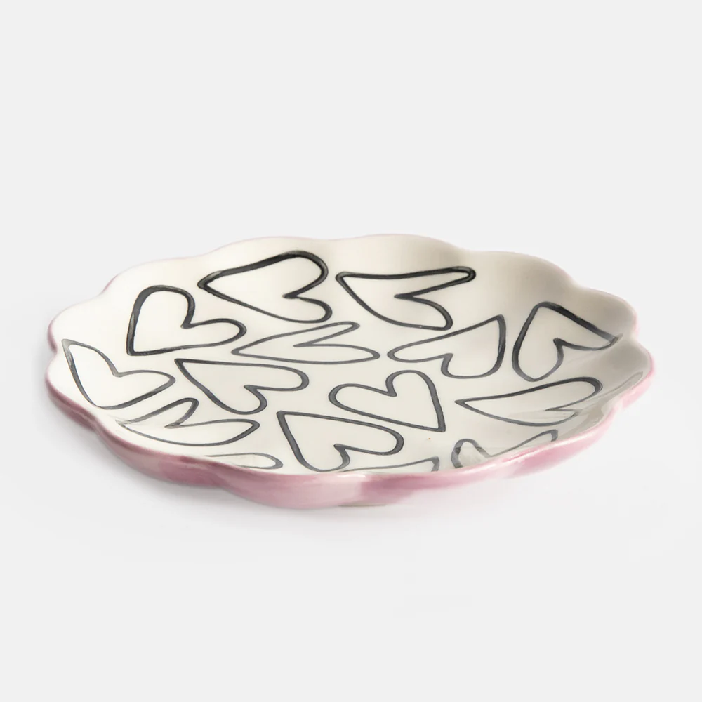 Outline Hearts Scallop Edge Trinket Tray - Image 2