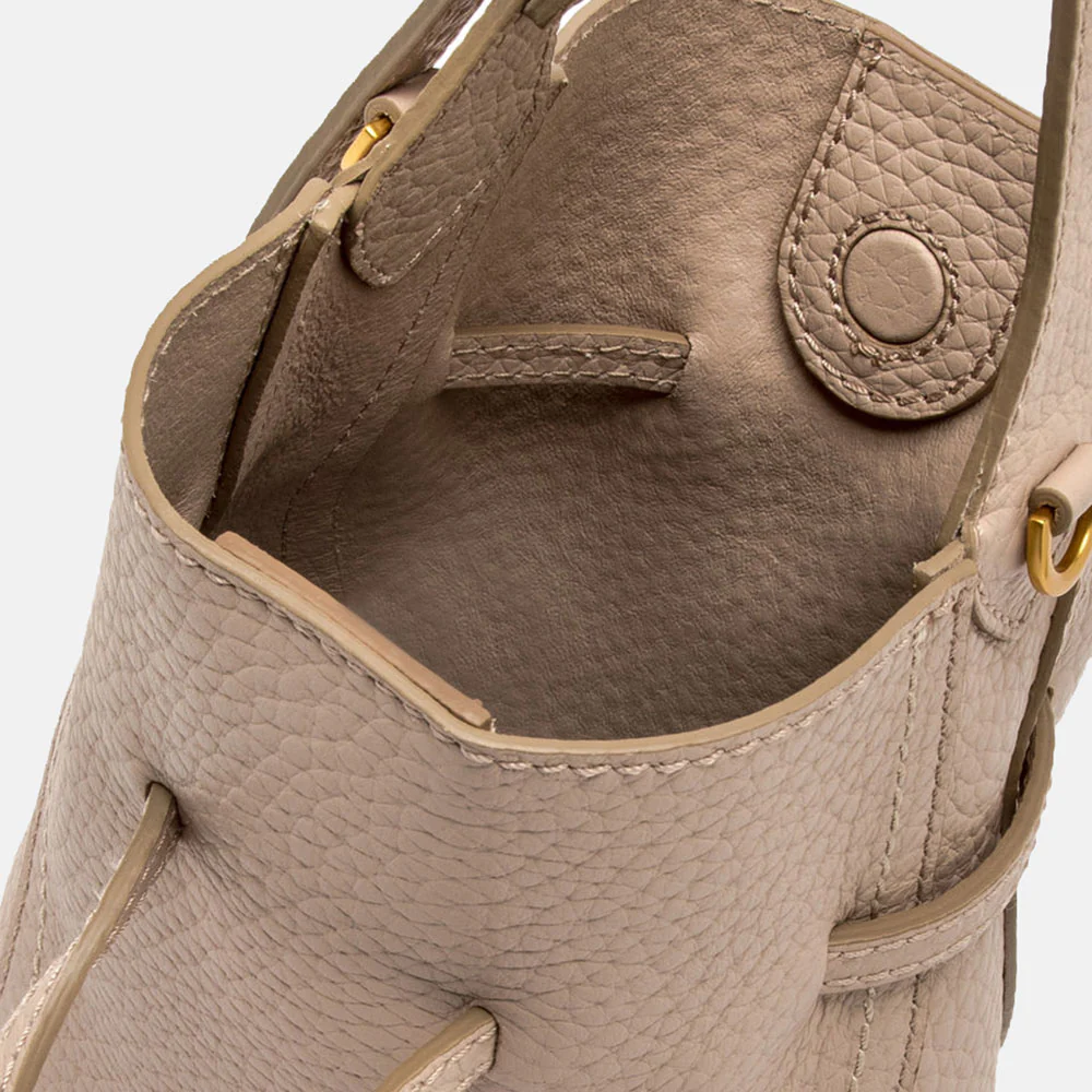 Pink Salt Leather Sienna Small Bucket Bag - Image 2