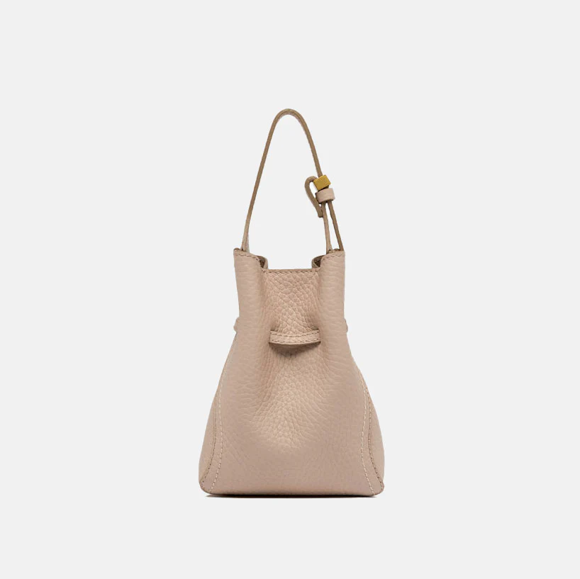 Pink Salt Leather Sienna Small Bucket Bag - Image 4