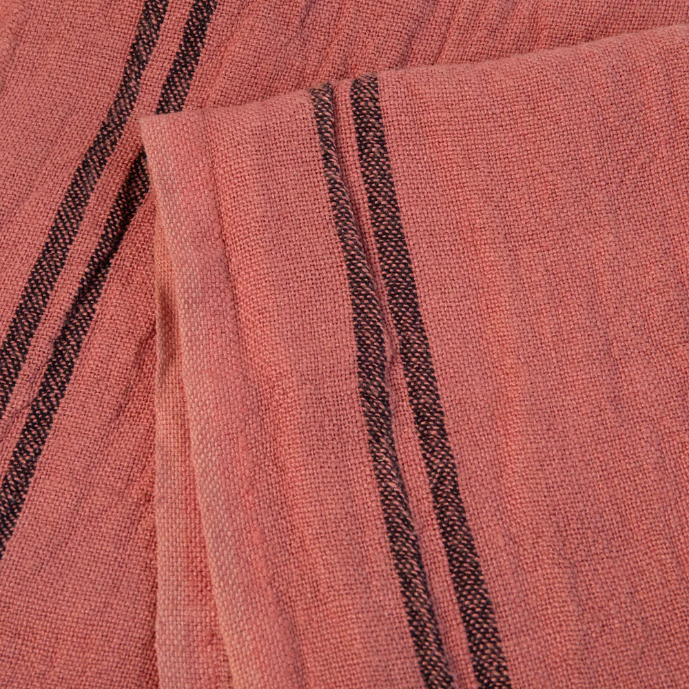 Pink Stripe Linen Tea Towel - Image 2