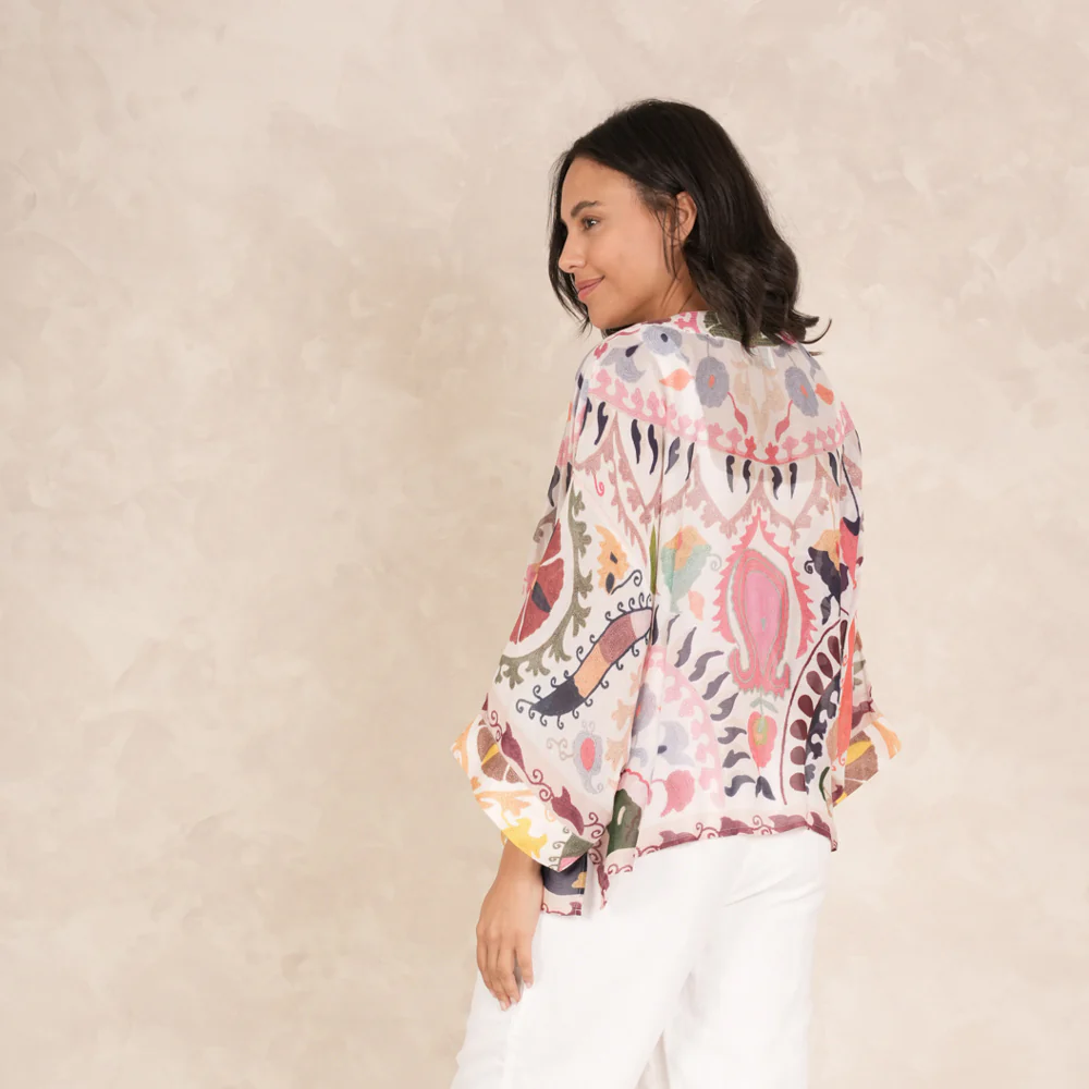 Pink Susani Short Kimono - Image 2