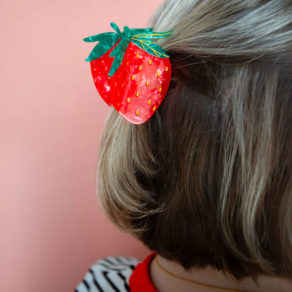 Red Strawberry Hair Claw - Image 3