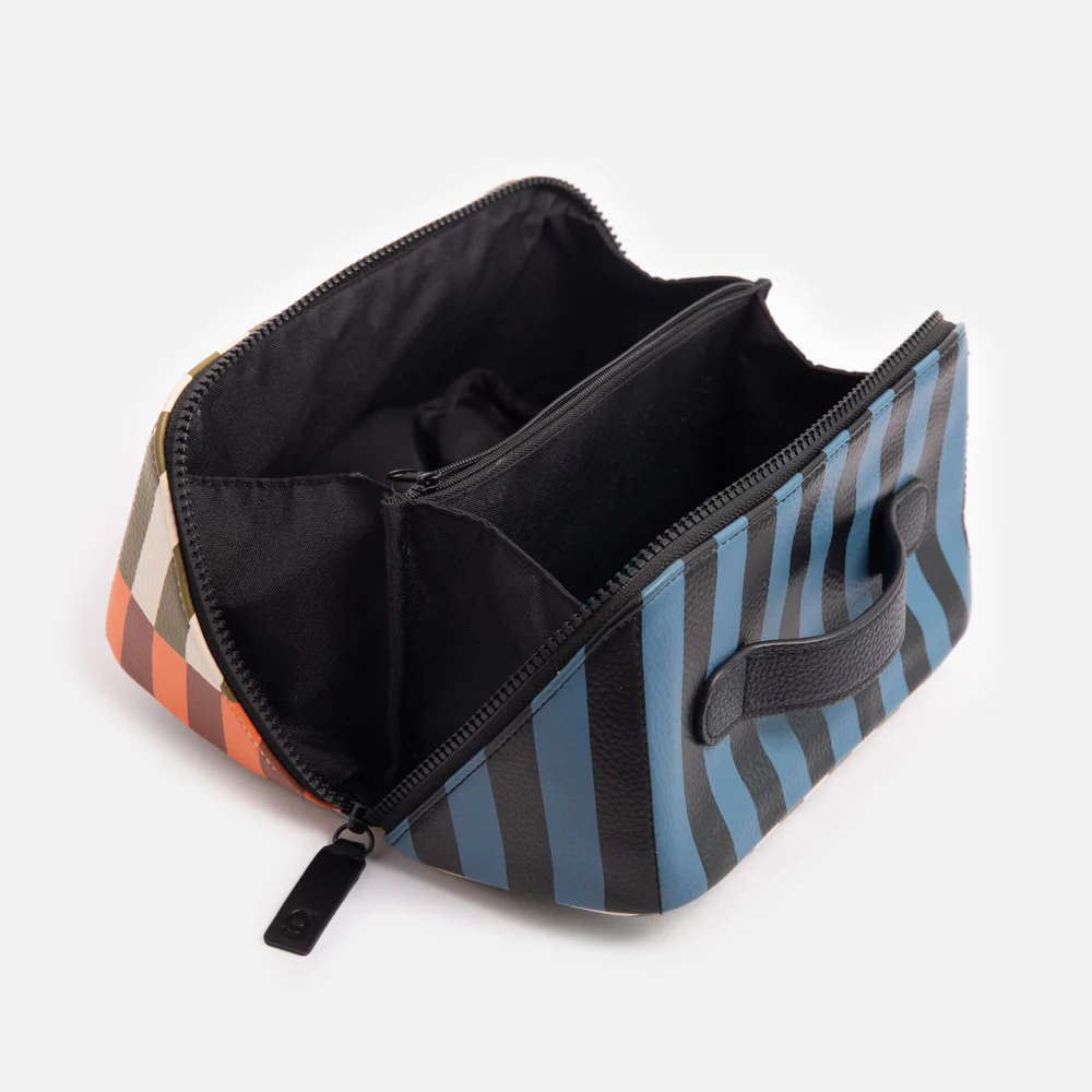 Retro Stripe Flat Lay Wash Bag - Image 3