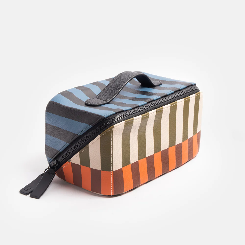 Retro Stripe Flat Lay Wash Bag - Image 5