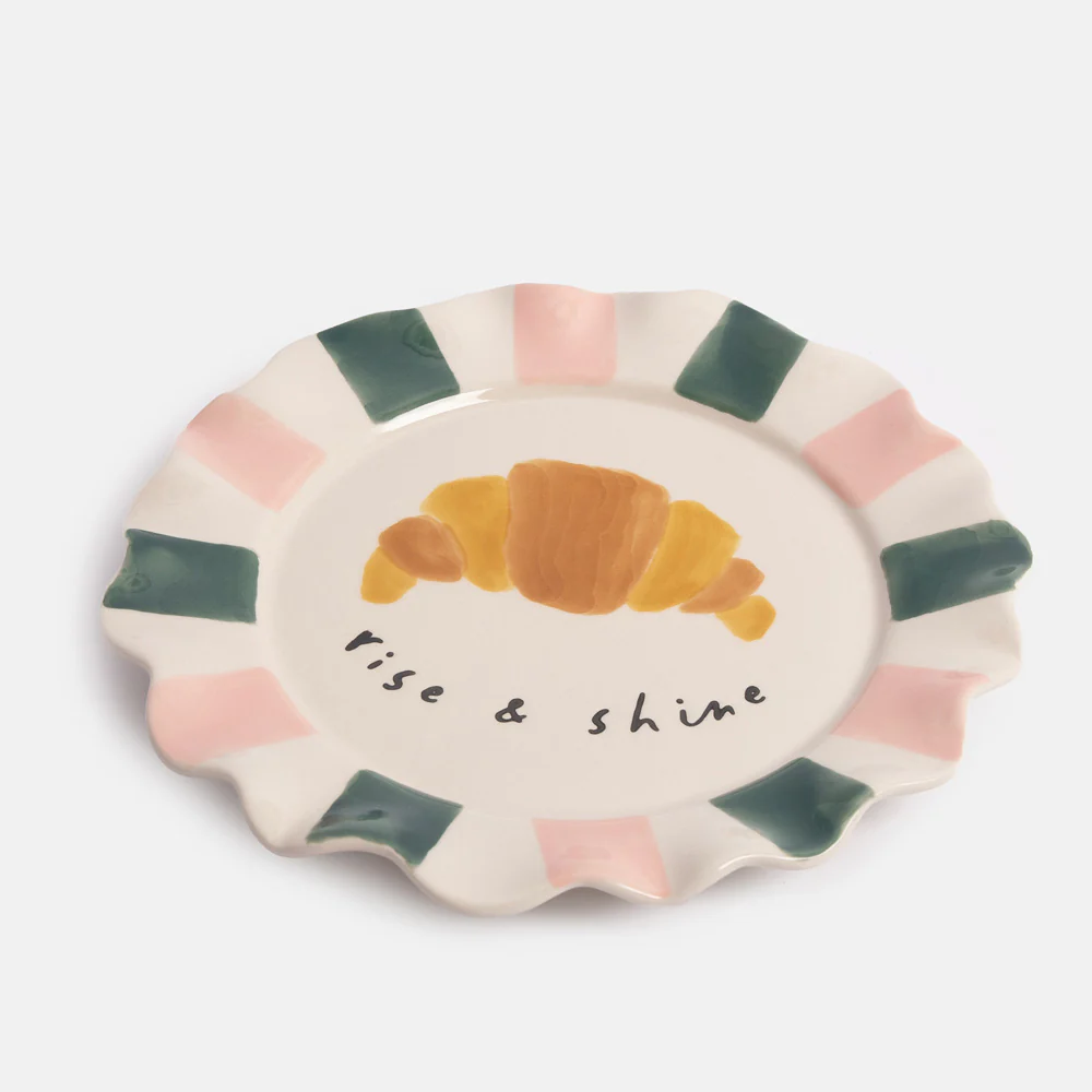 Rise & Shine Croissant Ceramic Plate - Image 2